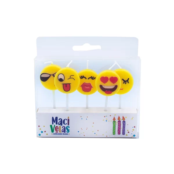 Vela Macivelas Emojis (5 pzas) - Image 2