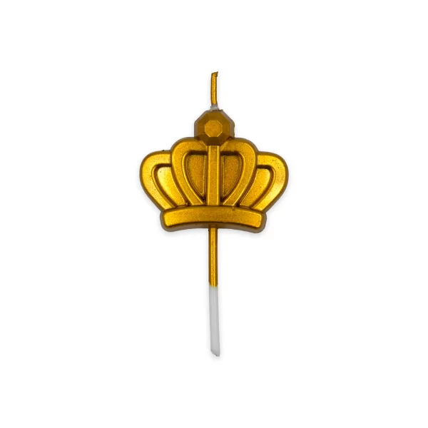 Vela Macivelas Corona Metal Dorado