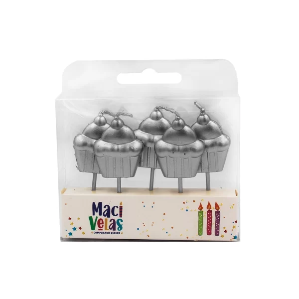 Vela Macivelas Panqués Metal (5 pzas) - Image 4