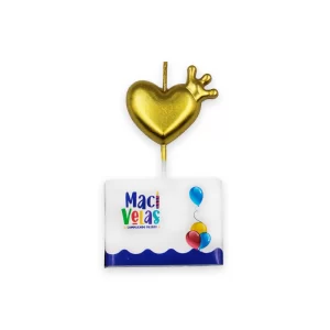 Vela Macivelas Corazón Dorado