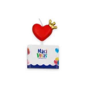 Vela Macivelas Corazón Rojo