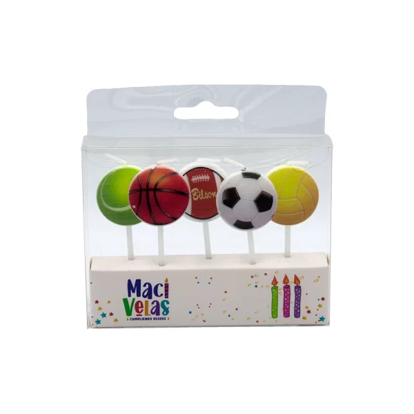 Vela Macivelas Balones Sport (5 pzas) - Image 2