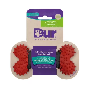Juguete para Perro DUR Hueso de Globo Reciclado - Rojo