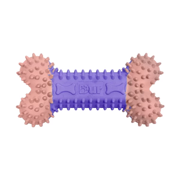 Juguete para Perro DUR Hueso de Globo Reciclado - Lila y Rosado - Image 2