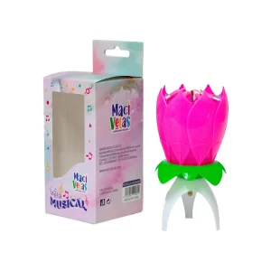 Vela Macivelas Flor de Loto Musical - Varios Colores