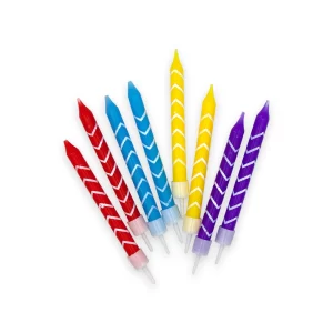 Vela Macivelas Zigzag Colores (8 pzas)