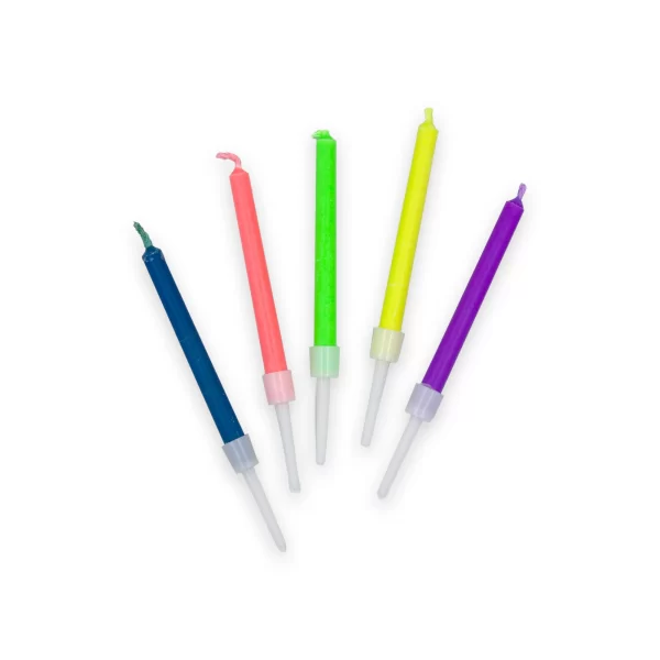 Vela Macivelas Varita Neón Multicolor (5 pzas)