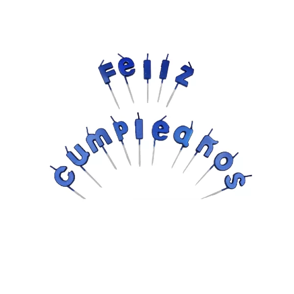 Vela Macivelas Letras "Feliz Cumpleaños" (15 pzas) - Varios Colores