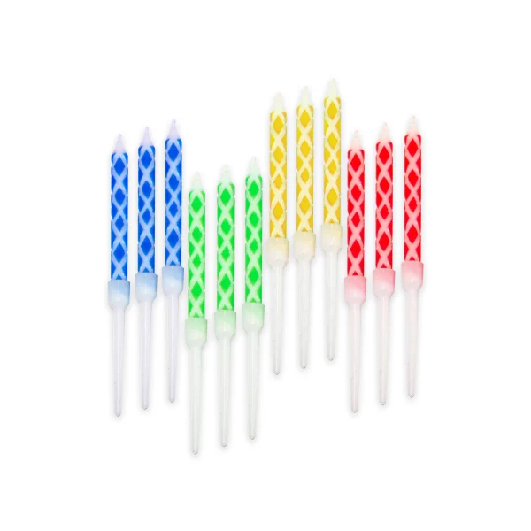 Vela Macivelas Rhombuses Multicolor 12 cm (12 pzas)