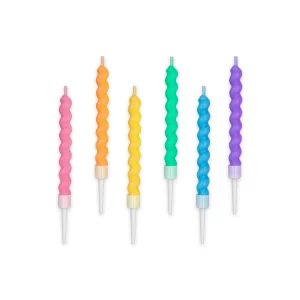 Vela Macivelas Curly de Colores (6 pzas)