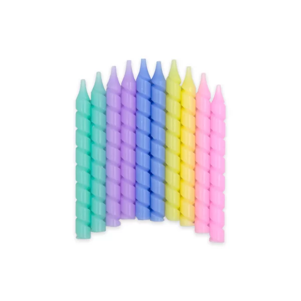 Vela Macivelas Screws Pastel Multicolor (10 pzas)