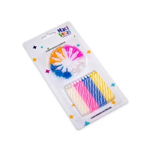 Vela Macivelas Caramelo Multicolor (24 pzas)