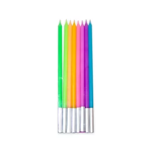 Vela Macivelas Lápiz Neón Multicolor (8 pzas)