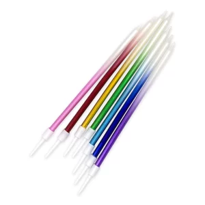 Vela Macivelas Pluma Metálica (6 pzas)