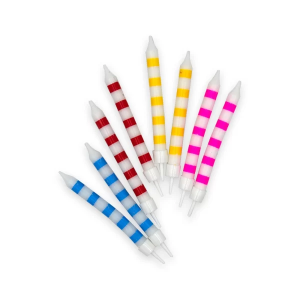 Vela Macivelas Aros Colores (8 pzas)