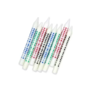 Vela Macivelas "Happy Birthday" Letras Multicolor (8 pzas)