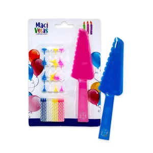 Velas y Cortador para Pastel Macivelas - Varios Colores