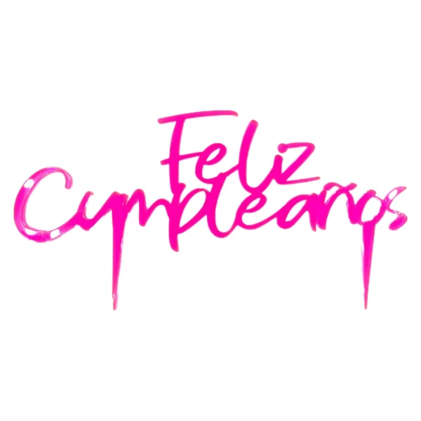 Cake Topper (acrílico) "Feliz Cumpleaños" - Varios Colores - Image 3