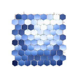 Panel Shimmer Macivelas Hexagonal Mate Azul Ártico