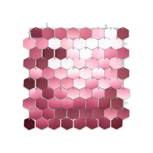 Panel Shimmer Macivelas Hexagonal Mate Rosa Palo