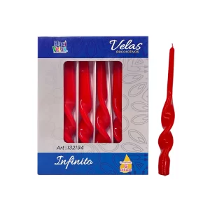 Vela Macivelas Decorativa Infinito Rojo (6 pzas)