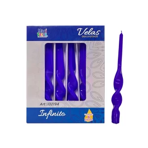 Vela Macivelas Decorativa Infinito Morado (6 pzas)