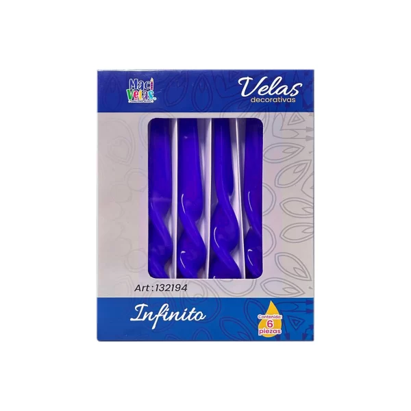 Vela Macivelas Decorativa Infinito Morado (6 pzas) - Image 3