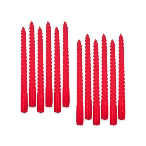 Vela Macivelas Decorativa Espiral Rojo (12 pzas) - Image 2