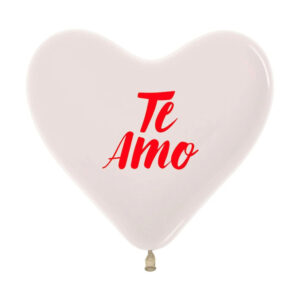 Globo Sempertex Látex Corazón Transparente "Te Amo"