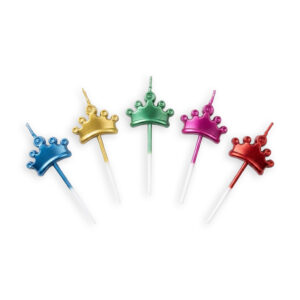Vela Macivelas Coronas Multicolor (5 pzas)