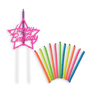 Letrero Macivelas Happy Birthday Lluvia de Estrellas